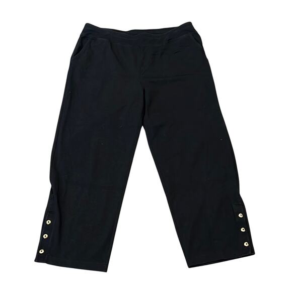 CHICO'S Zenergy Black Cropped PullOn Pant Chico's Size 2/US 12/14 - Picture 1 of 7